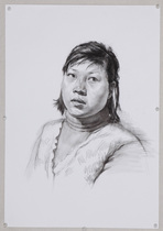 Academy of fine art painter original half-open sketch characters young and middle-aged character sketch art studio old teacher painting works