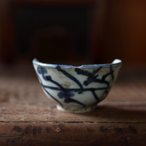 Ming and Qing old porcelain specimens gold old porcelain fragments ancient porcelain fragments Ming and Qing blue and white porcelain