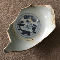 Ming Dynasty blue and white figure porcelain specimen old porcelain specimen antique identification specimen