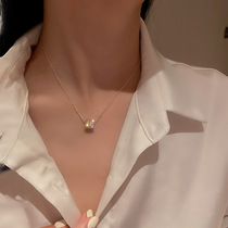 Korean Xiaoman waist necklace 2022 new 18K real gold electroplating full diamond temperament exquisite short necklace clavicle chain