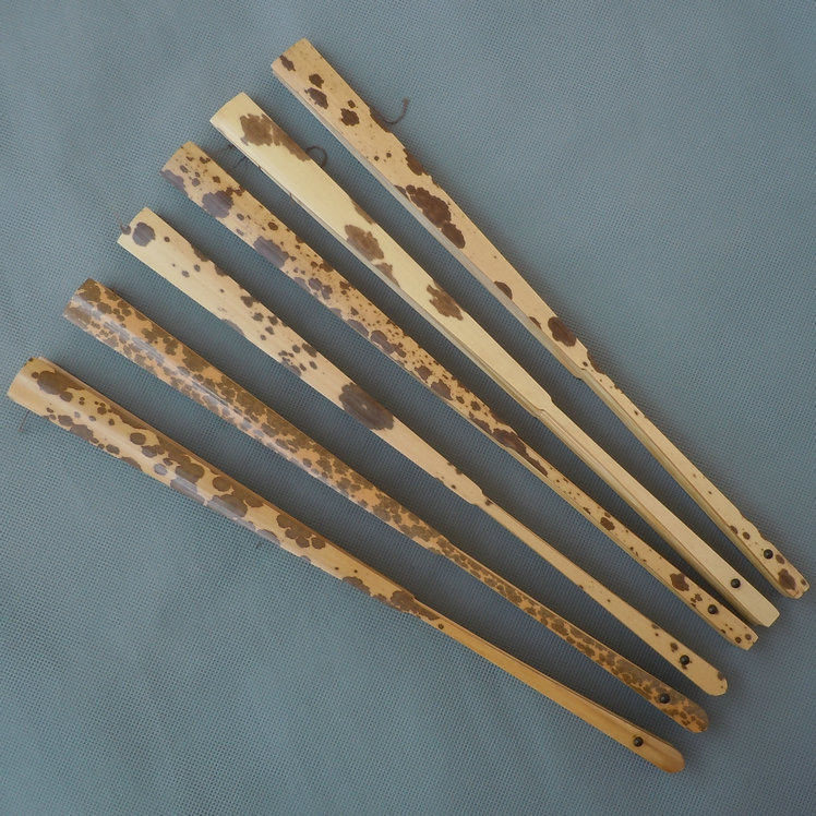 Sunoodle Wen playing with manual folding fan 9-inch 18 natural flower Bamboo plum deer fanbase bamboo fan bone solid pat