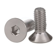 304 Hexagon socket countersunk head screw Stainless steel screw countersunk head bolt Flat head screw Flat cup screw M2M2 5