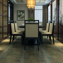European living room bedroom dining room floor tiles non-slip American pastoral decoration floor tiles with corner flowers retro green tiles