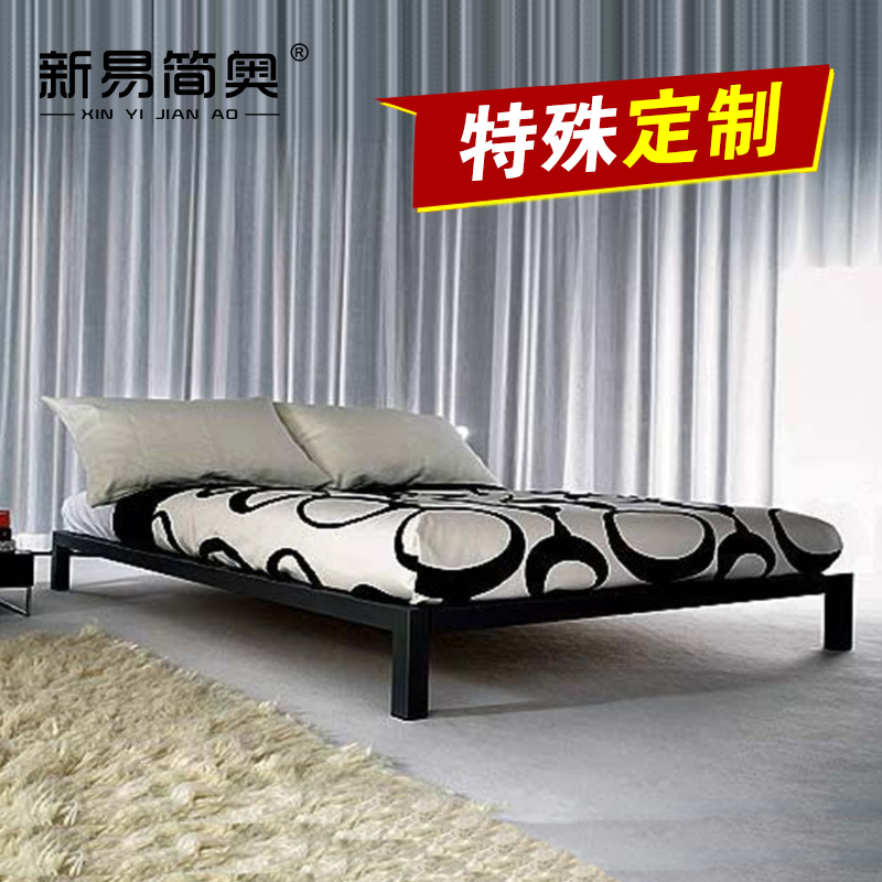 Simple iron bed double bed single child bed 1.2 wrought iron bed modern iron bed frame 1.5 meters 1.8 meters tatami