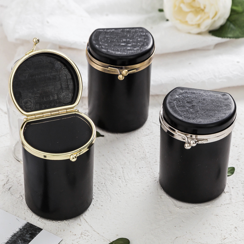 Tang Rabbit D-shaped high cylinder opening red box black drum gold silver color turquoise gold box handmade diy bag accessories