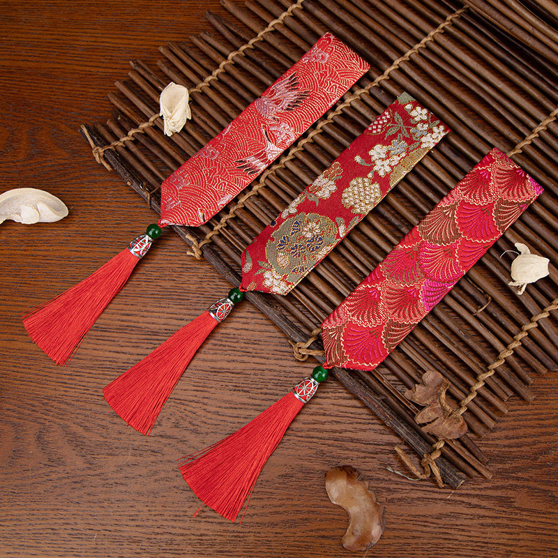 Streaming Su Bookmarking Handmade Cloth Art Diy Material Bag China Wind Retro Creative Minimalist Clips Book 429 # Tang Rabbit Rabbit