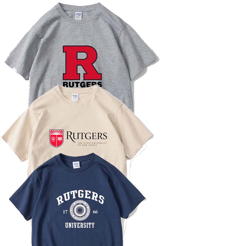 Rutgers University Uniform Souvenirs and Merchandise Ru Short-Sleeve T-Shirts American Style Rutgers University