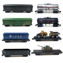 Simulation Train Modèle Electric Male Child Track Toy Oil Tank Alloy Tank Flat Container Transport