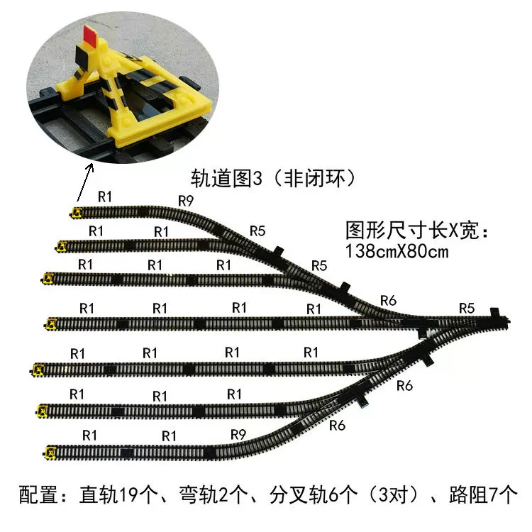 Realistic toy railed, electric train model for boys