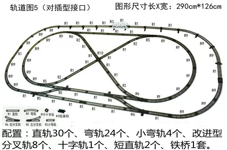 Realistic toy railed, electric train model for boys