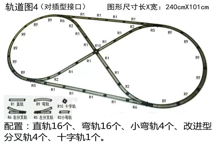 Realistic toy railed, electric train model for boys