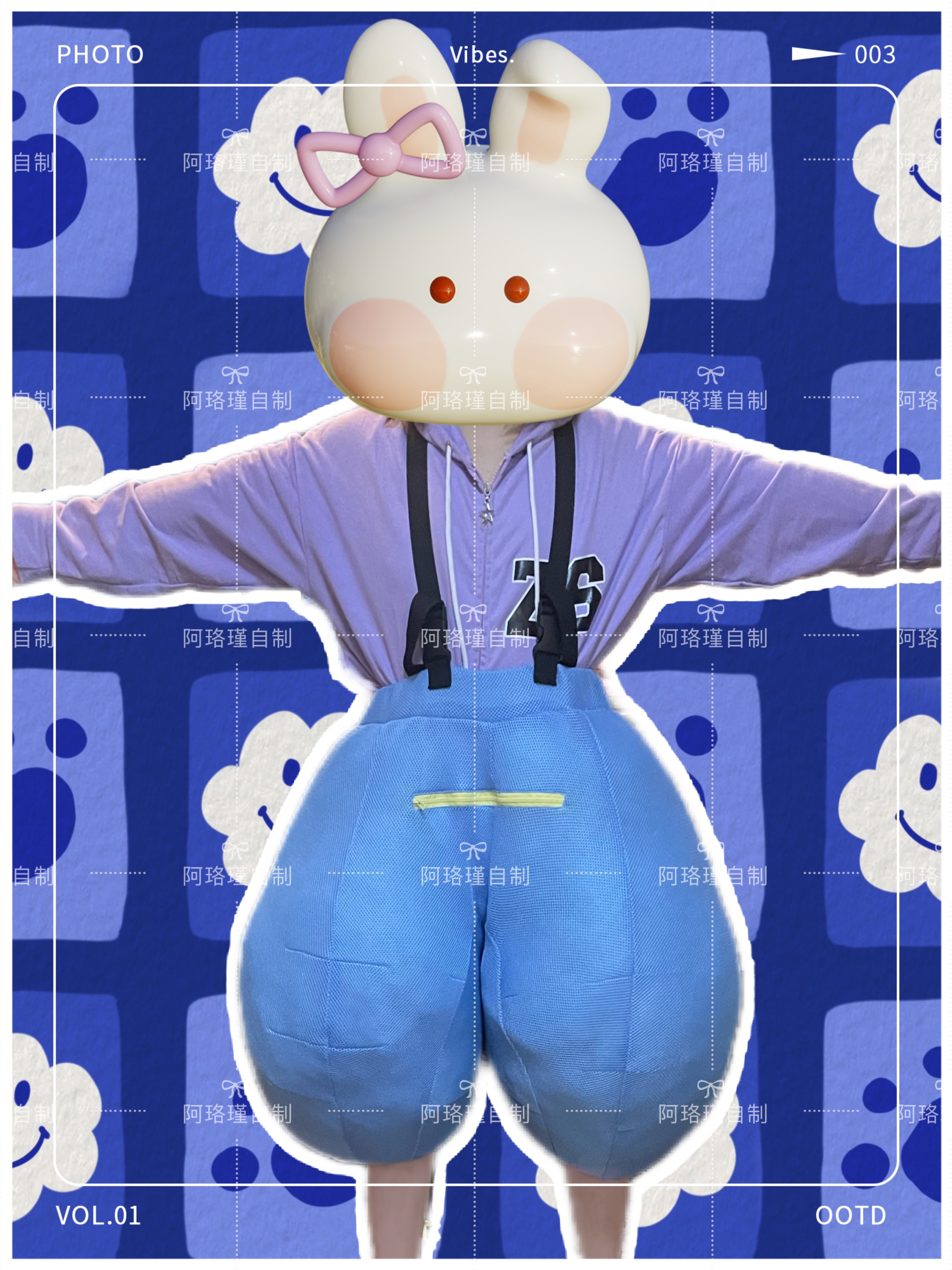 兽装曲腿内胆一体填充fursuit伪全装福瑞大曲腿带背带