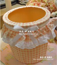 Paper basket can also be romantic pastoral] Looper fabric paper basket fabric trash can fabric garbage basket multi-color