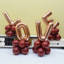 LOVE Ruby red balloon Road guide Birthday decoration party proposal wedding room decoration Confession scene dress up