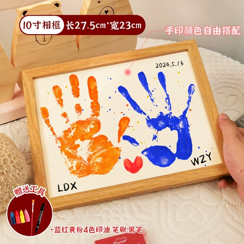 Отпечаток рук, фоторамка, отпечатки рук и ног для влюбленных на день Святого Валентина, «сделай сам», поделки ручной работы, подарок на день рождения