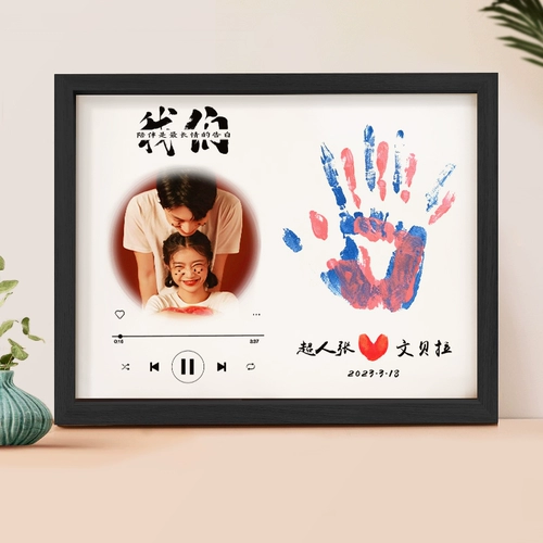 Отпечаток рук для влюбленных, пигментированная памятная фоторамка для друга, DIY, делается под заказ