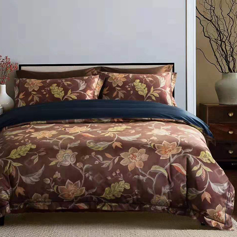 LIVINGHOUSE pure cotton 100's island cotton four-piece set of pure cotton satin flower French W brand counter