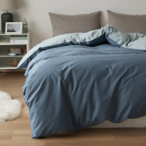 Soft and fine pure cotton quilt cover sheet pillowcase 100 Australian cotton gon satin full cotton light grinding wool single piece color autumn and winter