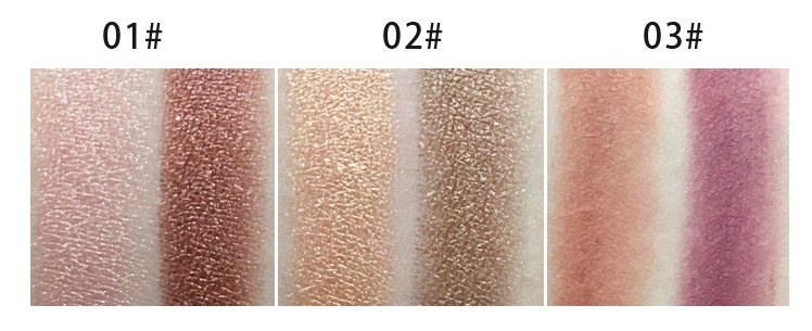 Hàn Quốc unny hai đầu hai màu phấn mắt dính màu đất mờ ngọc trai rượu vang đỏ tằm bút mắt phấn mắt lameila