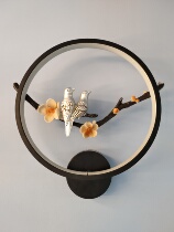 Mural lamp painting new Chinese style LED mural lamp model room aisle bedroom background wall Zen ultra-thin decorative lamp