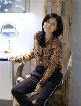 See people for a long time@21 SPRING and summer new product Tang TANG 2004 BAO WEN temperament casual long-SLEEVED silk shirt female