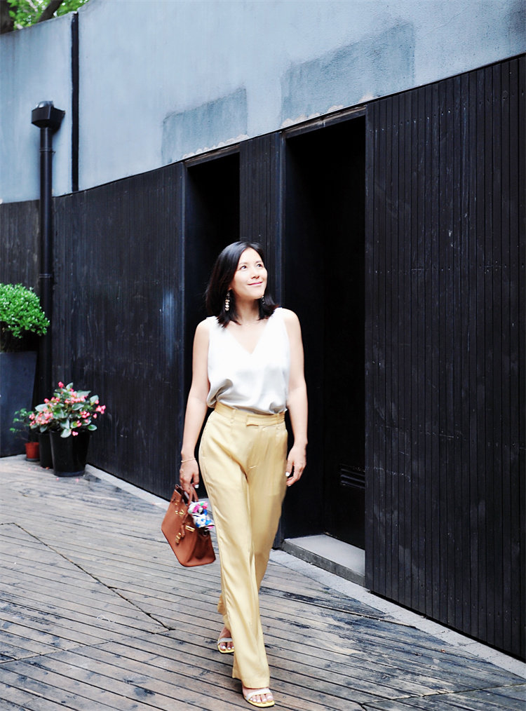 Long leg liver McKinsey @ wide leg pants women casual straight cylinder high-end broadlegged pants tugging west clothing pants child pituality