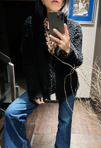 Trendy finer hurry up @ Soup soup 2004 Burst Circle Suede Temperament Warm Knit Cardiff Cashmere Cardiff Jacket