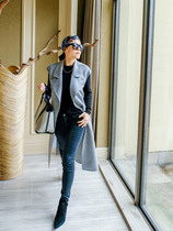 Dry Net Leash @ Soup Soup 2004 Temperament Long sleeveless waistcoat Waistcoat Waist Suit Collar Pure cashmere waistcoat