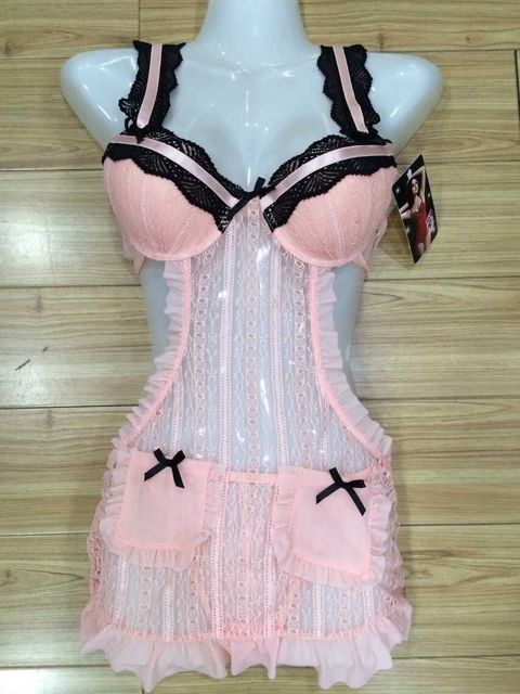 Thép bông pad backless bra đồ lót ren gợi cảm tạp dề hầu gái hầu gái cơ thể định hình phù hợp với quần lót nam