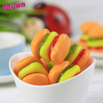 Hamburger gummy German trollli gummy childhood snacks qq fruit juice soft candy 108g