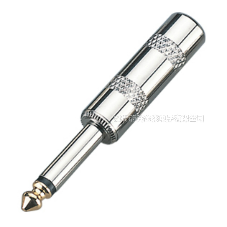 New stock 6 35MM large two-core male head sound microphone connector 6 5 dual track conversion head audio head