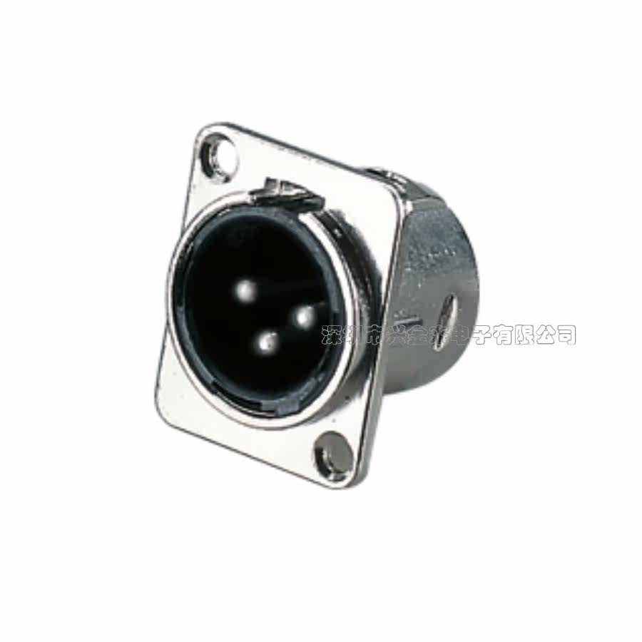 New 3P XLR socket three-core microphone socket 3-core XLR male socket XLR audio socket audio socket