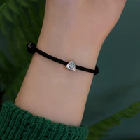 925 Серебряный маленький браслет Zongzi Black веревку первого выбора для фестивальных подарков Dragon Boat