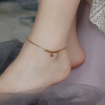 Small crowddesign Sensation Bell s Light Luxurious High Sense Titanium Steel Foot Chain Women Feel No to Frosty Wind Foot Chain Summer