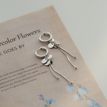 Stream Sueared Temperament Long s925 Pure silver needle Earrings Fashion Ear Accessories Autumn winter ear rings Superior Atmosphere