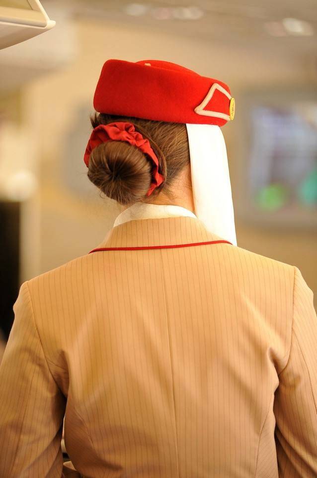 Genuine brand new Emirates airline stewardess flight attendant dedicated red head flower hair accessories Emiratesairline