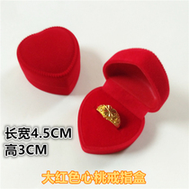 Factory price direct gold jewelry box big red high-grade heart-shaped ring box gold shop delivery box wedding ring box