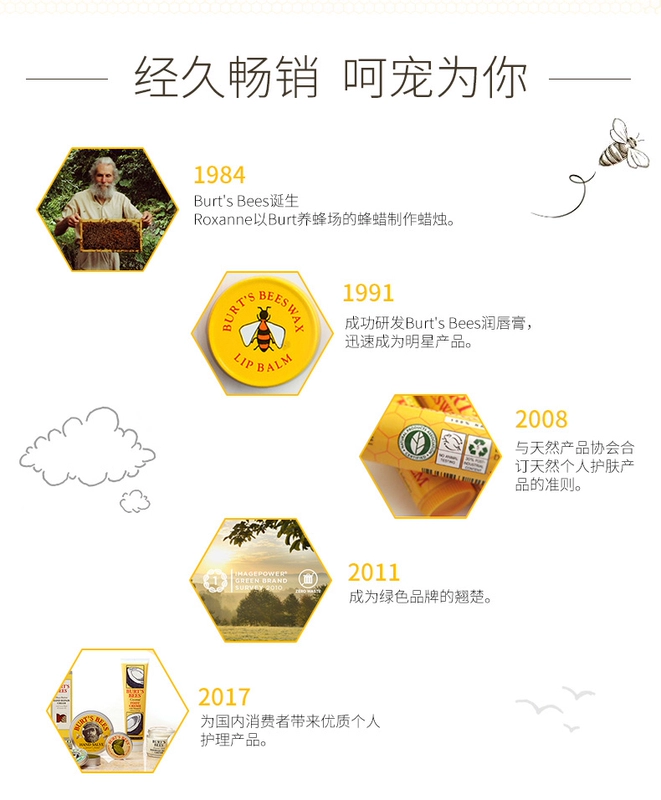 Mỹ chính hãng Burts Bees ong mật bưởi dâu tự nhiên dưa chuột sáp ong sáp dưỡng môi - Son môi