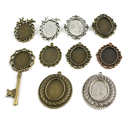 Ретро -Аллео -эллипс нижняя часть нижней части дна 25*18 мм драгоценный камень драгоценный камень Botto 23356