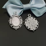 Ретро аксессуар, металлические стеклянные аксессуары, подвеска, с драгоценным камнем