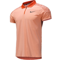 Nike Shapovalov tennis clothing mens Nike quick-drying French Open short-sleeved half-zip POLO shirt sports T-shirt