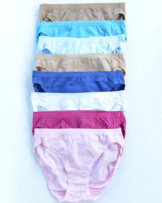Áo thun cotton nữ tam giác vuông giữa eo bằng vải cotton tam giác nhóm màu / nhóm màu 25-33 chu vi hông quần lót lọt khe xẻ đáy