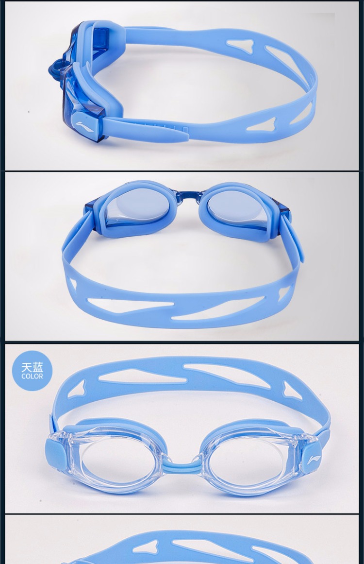 Kính cận Li Ning HD chống sương mù chống cận thị với một số người đàn ông và phụ nữ trẻ em người lớn lặn kính bơi kính bơi có độ cận