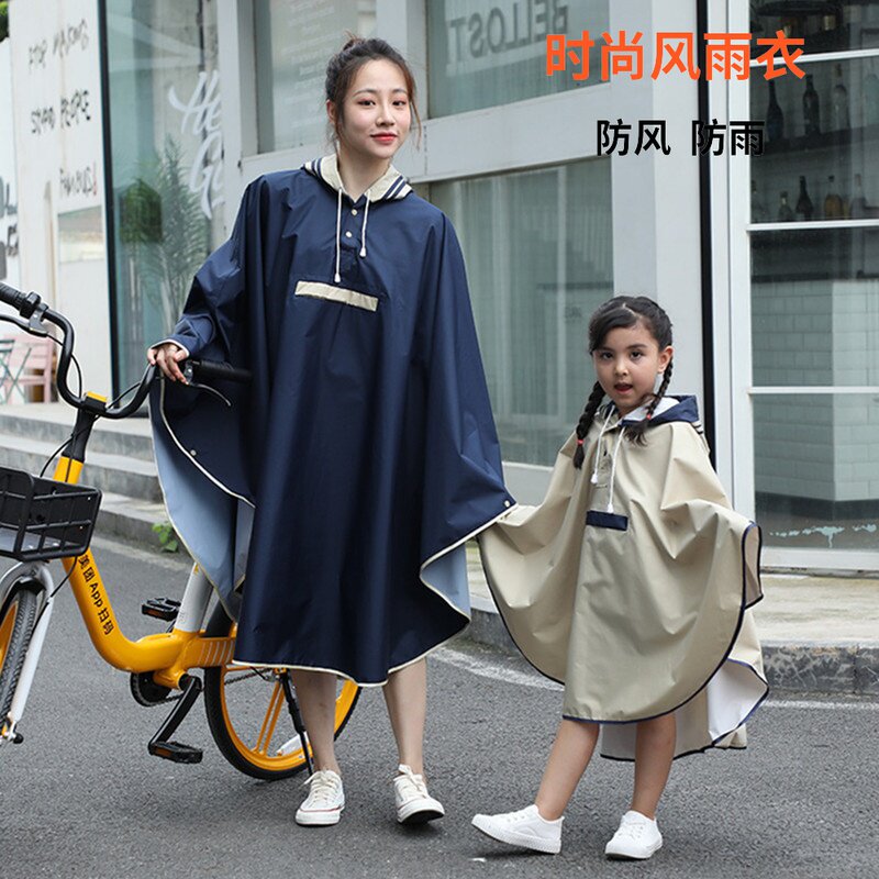 Child Raincoat Girl Cute Light Waterproof Baby Windproof Bag Cape Rain Cape Lady Bike Walk Outdoors