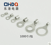 Round mouth-shaped bare terminal RNB2-3 cold-pressed terminal block copper nose wire nose 1000 bags