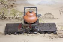 Red Wood Carving Craft Pint Red Sandalwood Stone Jade Base Ancient Play Purple Sand Teapot With Solid Wood Tovase Bonsai Rack Pendulum