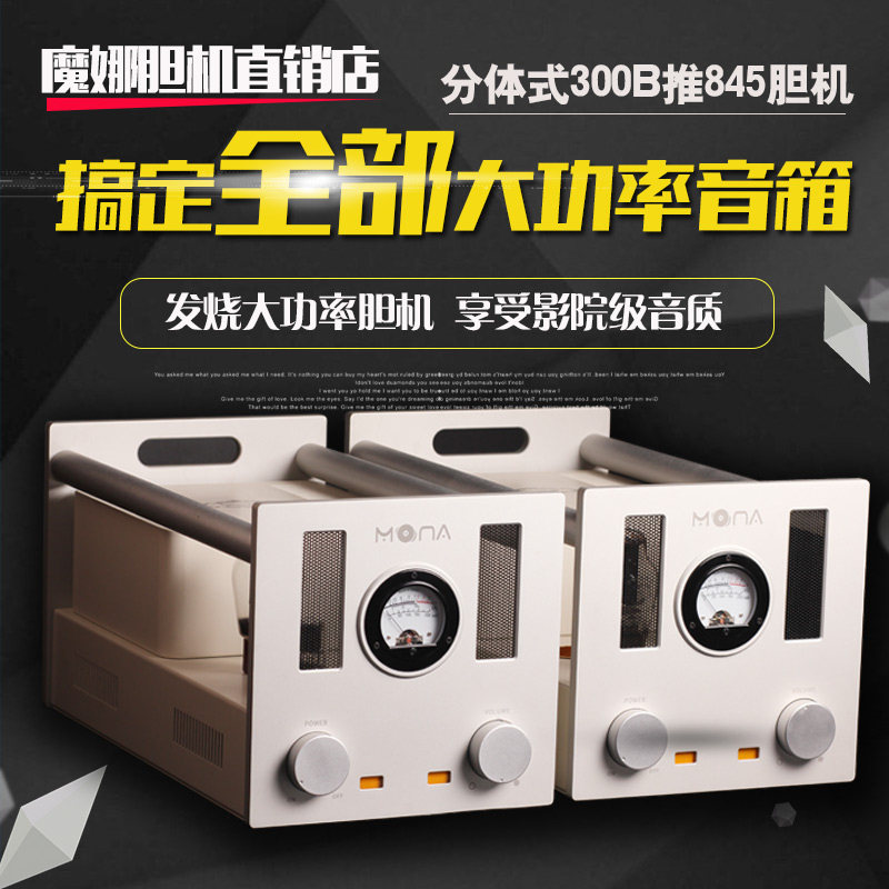 Mona bile machine Fever-grade two-piece 300B push 845 bile machine hifi single-ended class A high-power amplifier shed