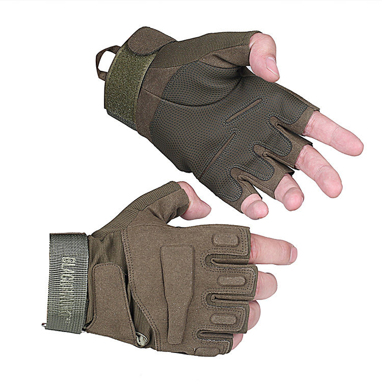 Special Forces Outdoor Tactical Gloves Men's Army Fan Anti-Slip Cut Riding Fighting Black Hawk Russian Half Finger Combat Training