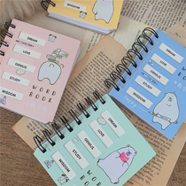  P30 export small things cute cartoon pattern coil portable English memory word book notebook