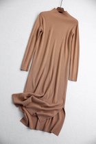 A06 Original DAN autumn with super soft crisp graceful high neck knitted dress